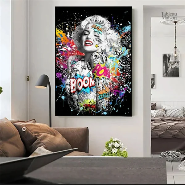 Marilyn Monroe en style street art moderne