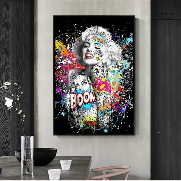 Art mural inspiré par Marilyn en street art