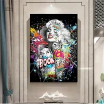 Tableau contemporain de Marilyn en graffiti