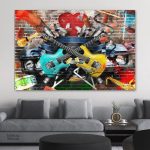 Tableau street art inspiré par la musique moderne