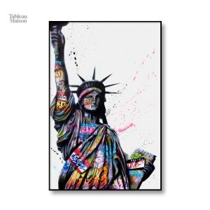 Œuvre urbaine moderne sur toile new-yorkaise