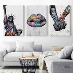 Art mural vibrant représentant le street art new-yorkais