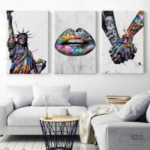 Art mural vibrant représentant le street art new-yorkais