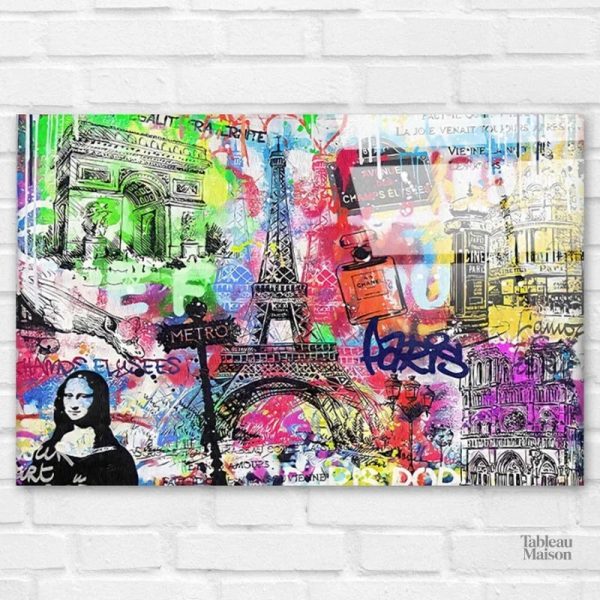 Décoration artistique urbaine, tableau style street art