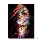 Œuvre contemporaine de street art représentant un visage