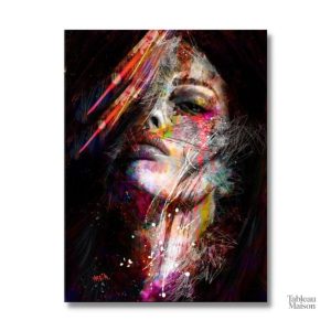Œuvre contemporaine de street art représentant un visage