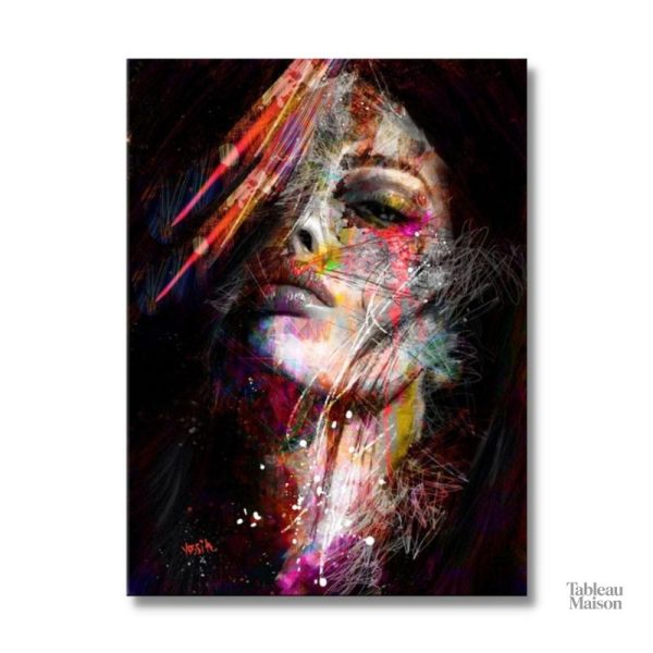 Œuvre contemporaine de street art représentant un visage