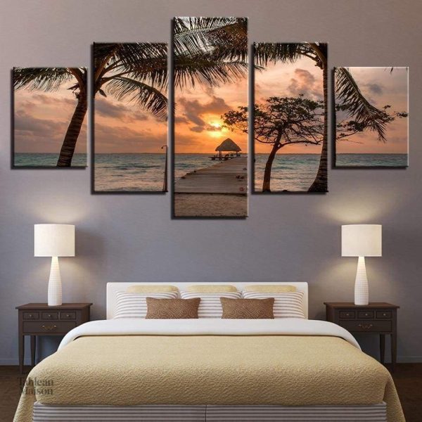 Tableau Sunset avec des couleurs chaudes et apaisantes