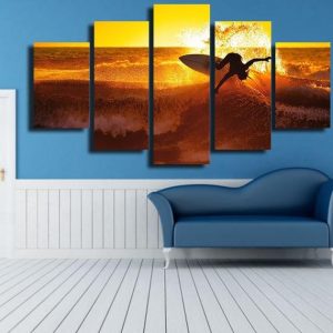 Tableau Surf acrobatique coloré pour décoration intérieure