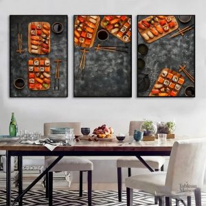 Tableau sushis décoratif pour cuisine moderne