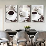 Art mural tasse à café moderne pour intérieur