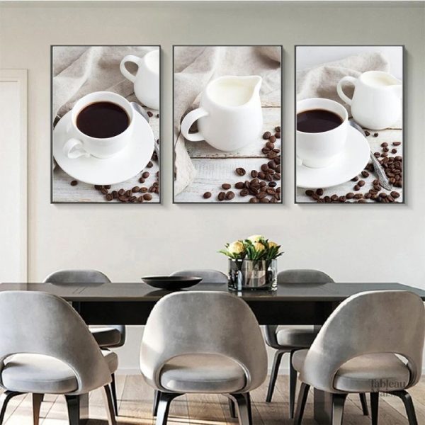 Art mural tasse à café moderne pour intérieur