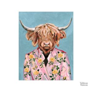 Art mural taureau pop art, design moderne et vibrant