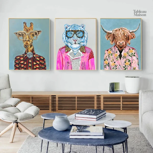 Tableau décoratif taureau, influences pop art contemporaines