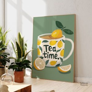 Tableau Tea Time pour une décoration de cuisine élégante