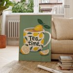 Détails de tableau sur le thème du thé pour la cuisine
