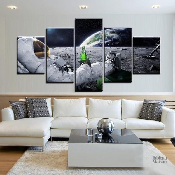 Tableau Terrasse de l'espace avec une vue galactique