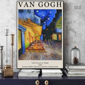 Tableau Terrasse du Café le Soir de Van Gogh