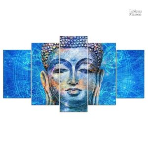 Art mural Bouddha, illustration sérénité et spiritualité