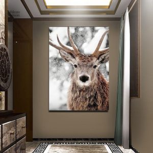 Tableau décoratif tête de cerf en style moderne