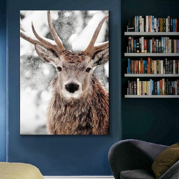 Art mural tête de cerf, ajout élégant pour la décoration