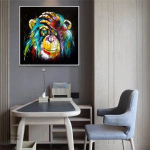 Art mural singe stylisé, ajout d'originalité à votre intérieur