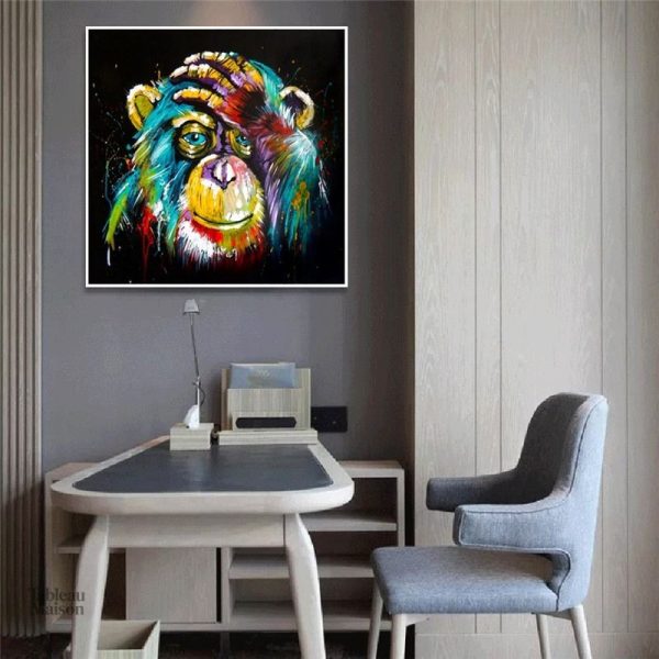 Art mural singe stylisé, ajout d'originalité à votre intérieur