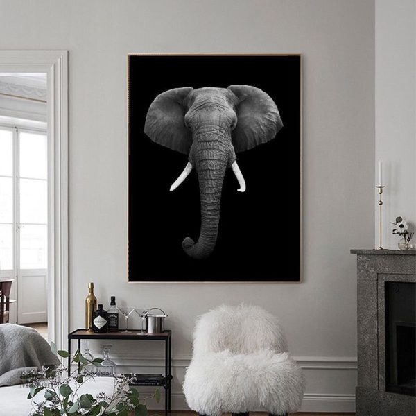 Tableau éléphant artistique décoratif