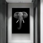 Tableau éléphant moderne pour décoration intérieure