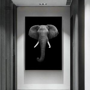 Tableau éléphant moderne pour décoration intérieure