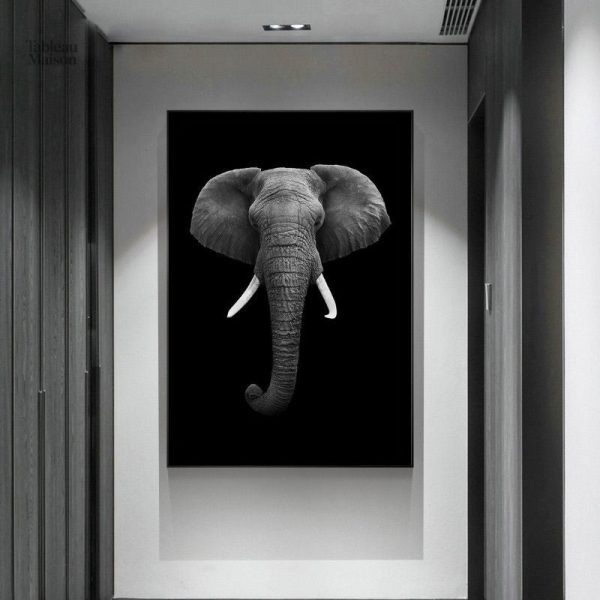 Tableau éléphant moderne pour décoration intérieure