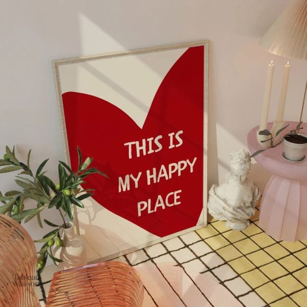 Art mural "My Happy Place" pour intérieur