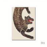 Représentation artistique d'un tigre en style nippon