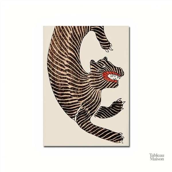 Représentation artistique d'un tigre en style nippon