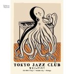 Tableau coloré évoquant l'ambiance d'un club de jazz à Tokyo