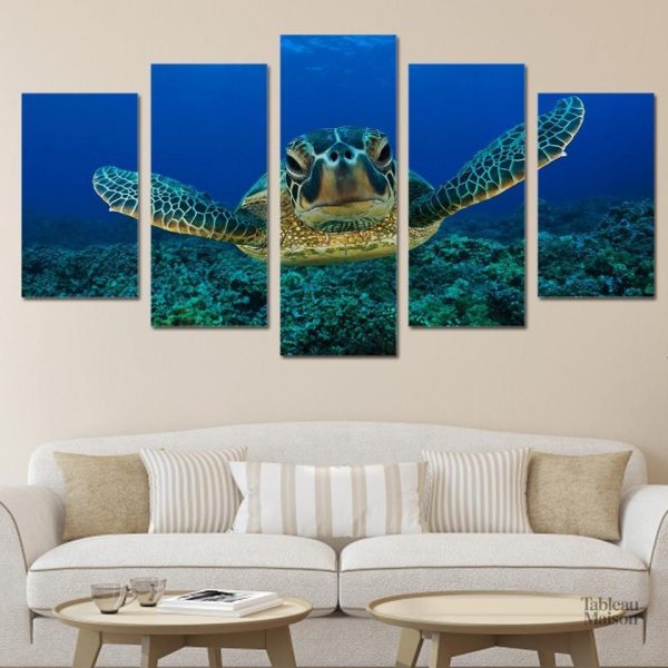 Tableau Tortue imbriquée au design artistique