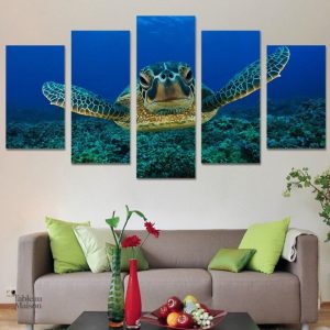 Art mural tortue imbriquée pour une décoration unique
