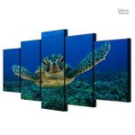 Tableau décoratif de tortue en style contemporain