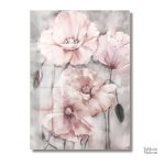 Œuvre d'art triptyque florale pour embellir un intérieur