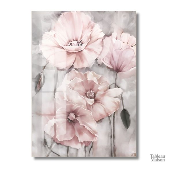 Œuvre d'art triptyque florale pour embellir un intérieur