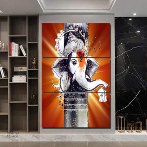 Tableau Ganesh moderne en couleurs vives