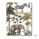 Tableau mural jungle, triptyque coloré et exotique