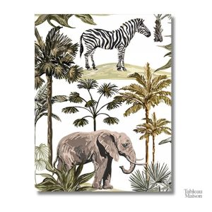 Tableau mural jungle, triptyque coloré et exotique