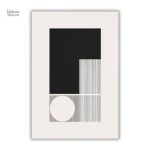 Tableau contemporain en trois parties monochromes