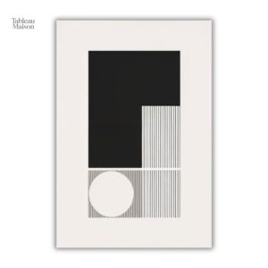 Tableau contemporain en trois parties monochromes