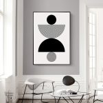 Décoration murale élégante, triptyque minimaliste