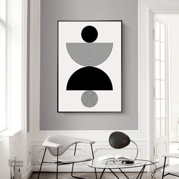 Décoration murale élégante, triptyque minimaliste