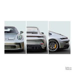 Porsche GT3 en tableau, style contemporain et sportif
