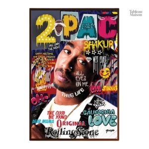 Illustration de Tupac en art de rue captivant