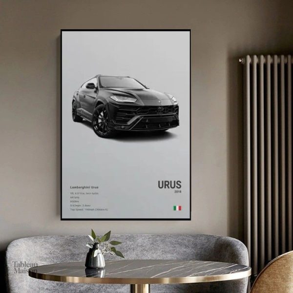 Tableau Urus en décoration automobile moderne